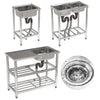 Stainless Steel Commercial Kitchen Sink Catering Sink Single Double Bowl Drainer