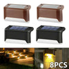 8X LED Solar Powered Fence Wall Lights Step Path Decking Garden Colorful Lamps V