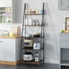 Ladder Shelf 5 Tiers Bookcase Bookshelf Industrial Storage Rack Display Stand