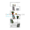 Wood Bookcase Bookshelf S Shape 6 Tier Shelves Free Shelving Storage Unit