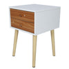 2 Drawers Wooden Bedside Table Cabinet Nightstand Side Storage Bedroom Furniture