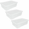 Wham Plastic Storage Shelf Box Stackable Containers Clear With Secure Clip Lid