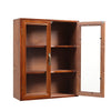 Vintage Wall Mounted Cupboard Wooden Storage Cabinet Rustic Display Shelf Unit