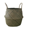 New Seagrass Belly Basket Laundry Bag Plant Pot Baskets Garden Storage Decor UK