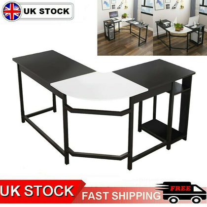 Corner Computer Desk L-shaped PC Table Workstation Home Office Study Furniture