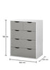 Alton 3+2 Drawer Bedroom Cabinet Bedside Chest Of Drawers White & Grey