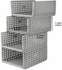 JingPeng Set of 4 Stackable Bedroom Wardrobe Organiser Plastic Storage Box Trays