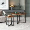 Coffee Table Set of 2 Round End Table Industrial Side Table Living Room Tables