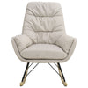 Wing Back Rocking Chair Tufted Upholstered Velvet Accent Nursery Rocker Chairs