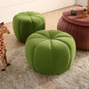 Upholstered Stool Pumpkin Pouffe Footrest Footstool Side Chair Children Seat