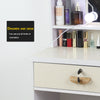 Small Dressing Table w/ 10 LED Light Mirror Dresser Bedroom Makeup Desk & Stool