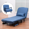 Single Folding Sofa Bed Chair Modern Fabric Sleep Function Holder W/ Pillow New