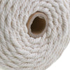 UK 200m 100% Natural Beige Cotton Twisted Cord Craft Macrame Artisan String 3mm