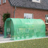 Outdoor Greenhouse Walk in Polytunnel Steel Tent Garden Plants Grow House Shade
