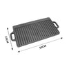 Non Stick Reversible Cast Iron Griddle Plate Grill Fry Pan BBQ Hob 50x23cm new