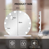 Hollywood Vanity Make Up Mirror with Lights 18-LED Tabletop Wall Metal 80x62cm