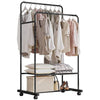 Sturdy Metal Tube Coat Rack Clothes Garment Hanger Double Open Rods for Bedroom