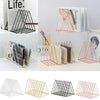 Simple Style Rose Gold Triangle Iron Wire Magazine Rack Black White Bookshelf UK