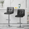 1/2pcs Faux Leather Bar Stools Breakfast Kitchen Chair Bar Stools Chrome Swivel