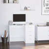 High Gloss 4 Drawer Vanity Dressing Table Computer Study Desk Furniture White