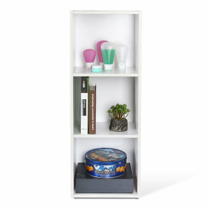 3 Tier Cube Bookcase Display Book Shelving Storage Unit Wood Standing Furniture