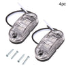 4x 12/24V White LED Side Marker Indicator Light Lamp Truck Trailer Lorry Caravan