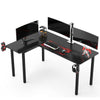 L Shaped Gaming Computer Desk Racing Table Home Study Workstation Cup Holder