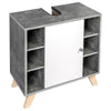 Bathroom Sink Storage Cabinet Under Free Standing With Shelves Furniture Grey