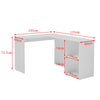 L-shaped Computer Desk Corner PC Table Workstation Home Office Study w/ Shelves
