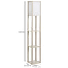 Floor Lamp Reading Lamp with 3-Tier Storage Shelf for Home Office