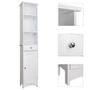 Bathroom Cabinet Storage with Shelves Drawer Free Standing Cupboard Unit White