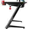 Dripex Gaming Desk Computer PC Laptop Table Ergonomic Headphone Hook Cup Holder
