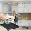 1 Tier Large Dish Drainer Rack Kitchen Draining Cutlery Holder+Chopstick Holder