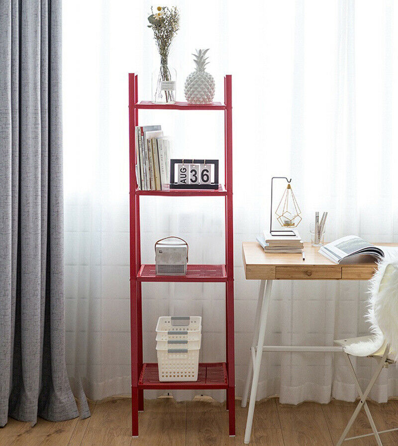 Metal Ladder Storage Shelve Unit Corner Plant Display Rack Book Stand Bath Shelf