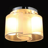 Modern Chrome Fabric Chandelier Flush Mount Ceiling Lamp Light Living Room Home