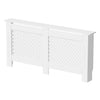 Radiator Cover Wall Cabinet Large MDF Wood White Diamond Style Modern Furniture