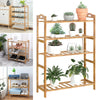 3/4/5 Tier Bamboo Wooden Shoe Rack Organiser Plant Stand Storage Shelf Unit