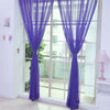 1/2pcs Pure Sheer Voile Window Screening Curtains Drape Panel Tulle Yarn Home UK