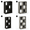 Furinno Pelli Cubic Storage Cabinet Espresso and Grey/Black