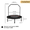 40'' Foldable Fitness Trampoline Rebounder Mini Exercise Gym Handle Indoor Sport