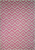 NEW Pink Blush Geometric Outdoor Patio BBQ Garden Washable Easy Clean Area Rug
