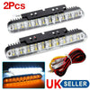 2x LED Strip Turn Signal Indicator DRL Daytime Running Light Sequential For Car