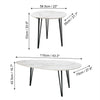 Nesting of Tables White Marble Set Coffee Side Lamp Table Living Room Furniture