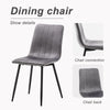 2/4 Velvet Dining Chairs Padded Seat Metal Legs Lounge Kitchen Chair Restaurant