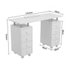 Wooden Manicure Table Beauty Salon Nail Station Technician Storage Drawers Desk