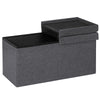 Folding Storage Ottoman Flipping Lid Bench Footrest Seat Shoe Footstool Toy Box