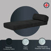 Jumbo Cord Z Bed Single Size Fold Out Chairbed Sofa Seat Foam Guest Futon Chair