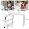 L-shaped Computer Desk Corner PC Laptop Writing Table Workstation with Bookshelf