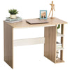 Duo Work Desk & 3-Tier Side Shelves Wide Table Sturdy Frame 2-In-1 Office