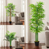 Artificial Tall Potted Plant Green Palm Tree Bamboo Realistic Home Outdoor Decor